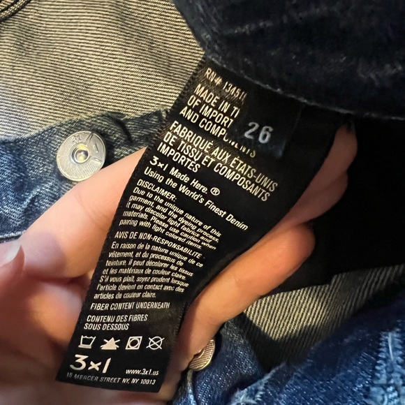 3X1 Denim Fringe jean in size 26 - Picture 6 of 11